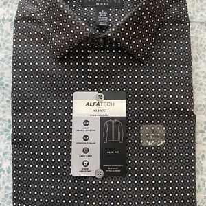 Alfani Mens Slim fit Dress shirt small size 14.4 32.33